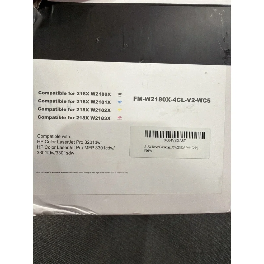 4PK 218A W2180A Toner‎ for HP Color LaserJet Pro MFP 3301cdw 3301fdw [WITH CHIP]